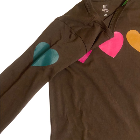 NWT GAP Love (2) Long Sleeved Brown + Blue T-Shirts (2) Girls Size XL - 12. - Picture 7 of 15